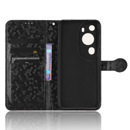 For Huawei P60 Art PU Leather Wallet Phone Case Dot Pattern Imprinted Stand Phone Cover