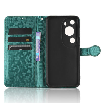 For Huawei P60 Art PU Leather Wallet Phone Case Dot Pattern Imprinted Stand Phone Cover