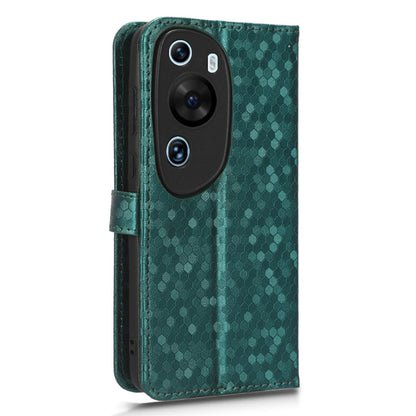For Huawei P60 Art PU Leather Wallet Phone Case Dot Pattern Imprinted Stand Phone Cover