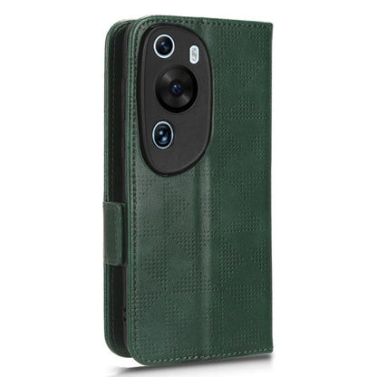 For Huawei P60 Art PU Leather+TPU Mobile Phone Case Imprinted Triangle Stand Wallet Shell