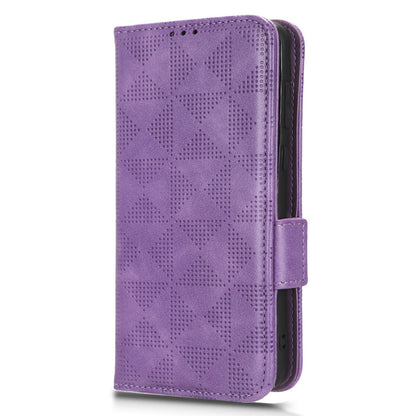 For Huawei P60 Art PU Leather+TPU Mobile Phone Case Imprinted Triangle Stand Wallet Shell