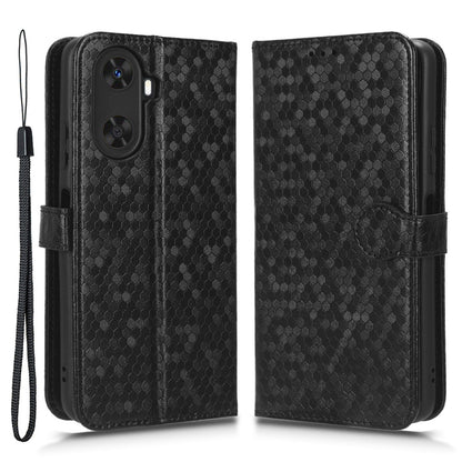 PU Leather Flip Cover for Huawei Enjoy 60 Wallet Phone Case Dot Pattern Imprinted Stand Phone Shell