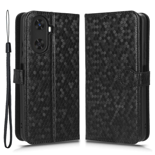 PU Leather Flip Cover for Huawei Enjoy 60 Wallet Phone Case Dot Pattern Imprinted Stand Phone Shell