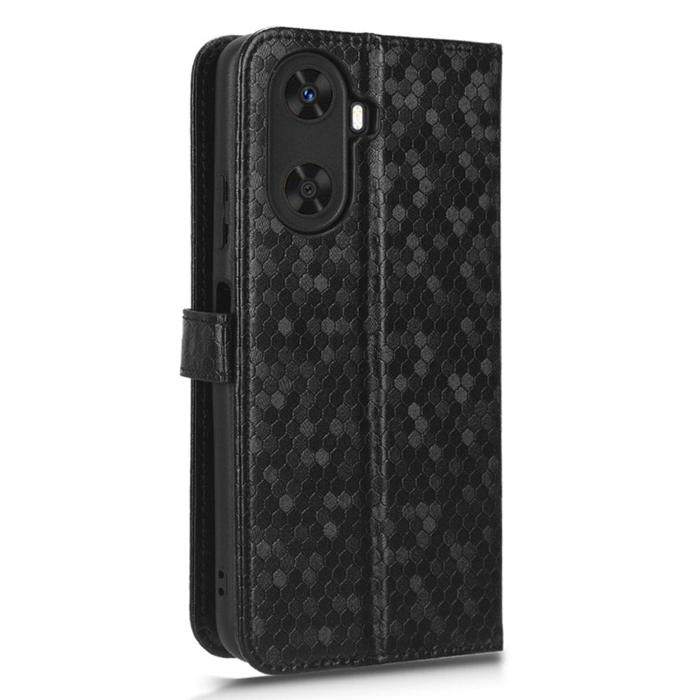 PU Leather Flip Cover for Huawei Enjoy 60 Wallet Phone Case Dot Pattern Imprinted Stand Phone Shell