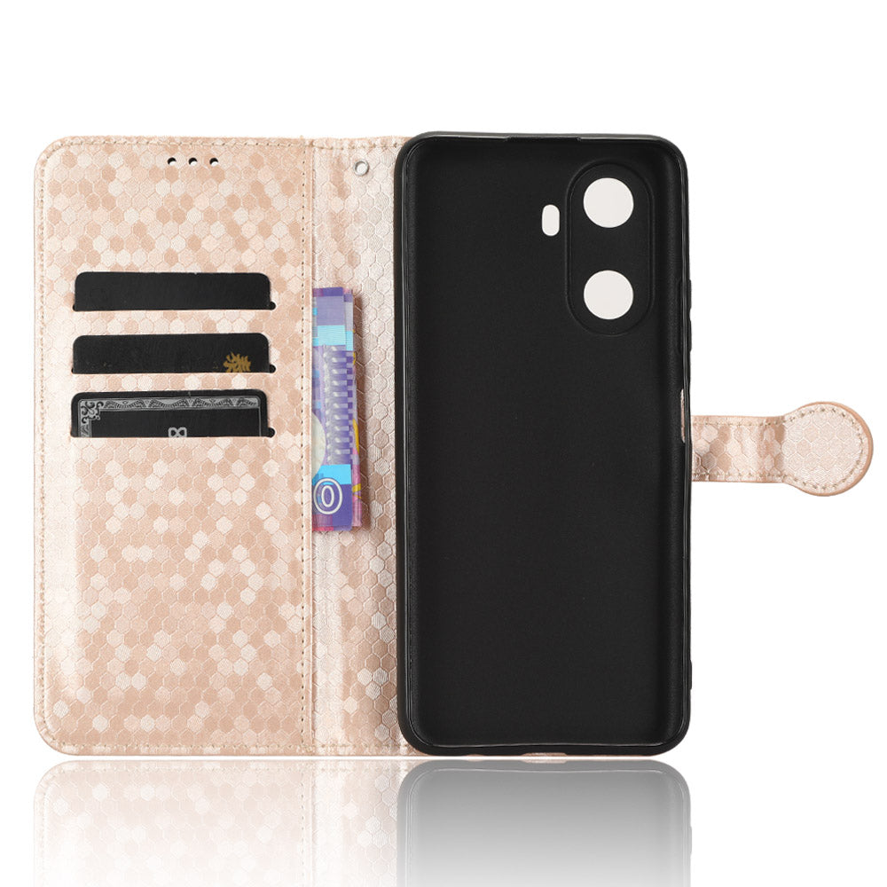 PU Leather Flip Cover for Huawei Enjoy 60 Wallet Phone Case Dot Pattern Imprinted Stand Phone Shell