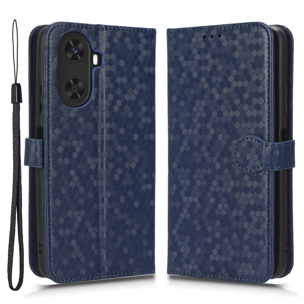 PU Leather Flip Cover for Huawei Enjoy 60 Wallet Phone Case Dot Pattern Imprinted Stand Phone Shell