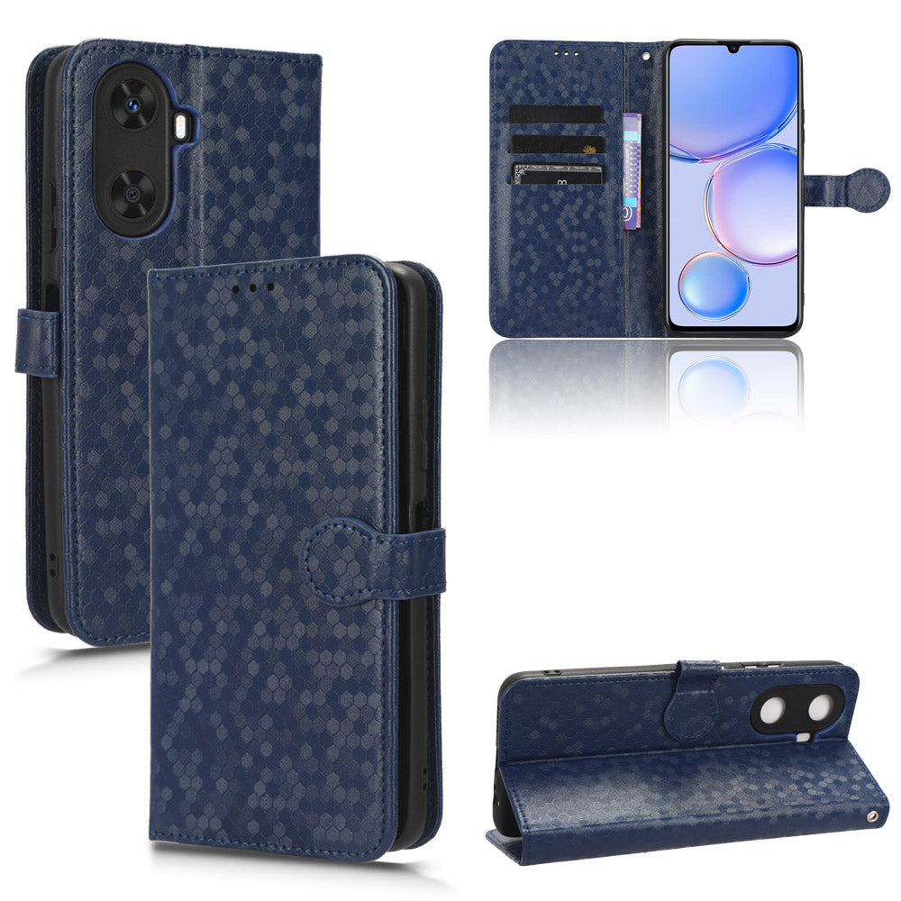 PU Leather Flip Cover for Huawei Enjoy 60 Wallet Phone Case Dot Pattern Imprinted Stand Phone Shell