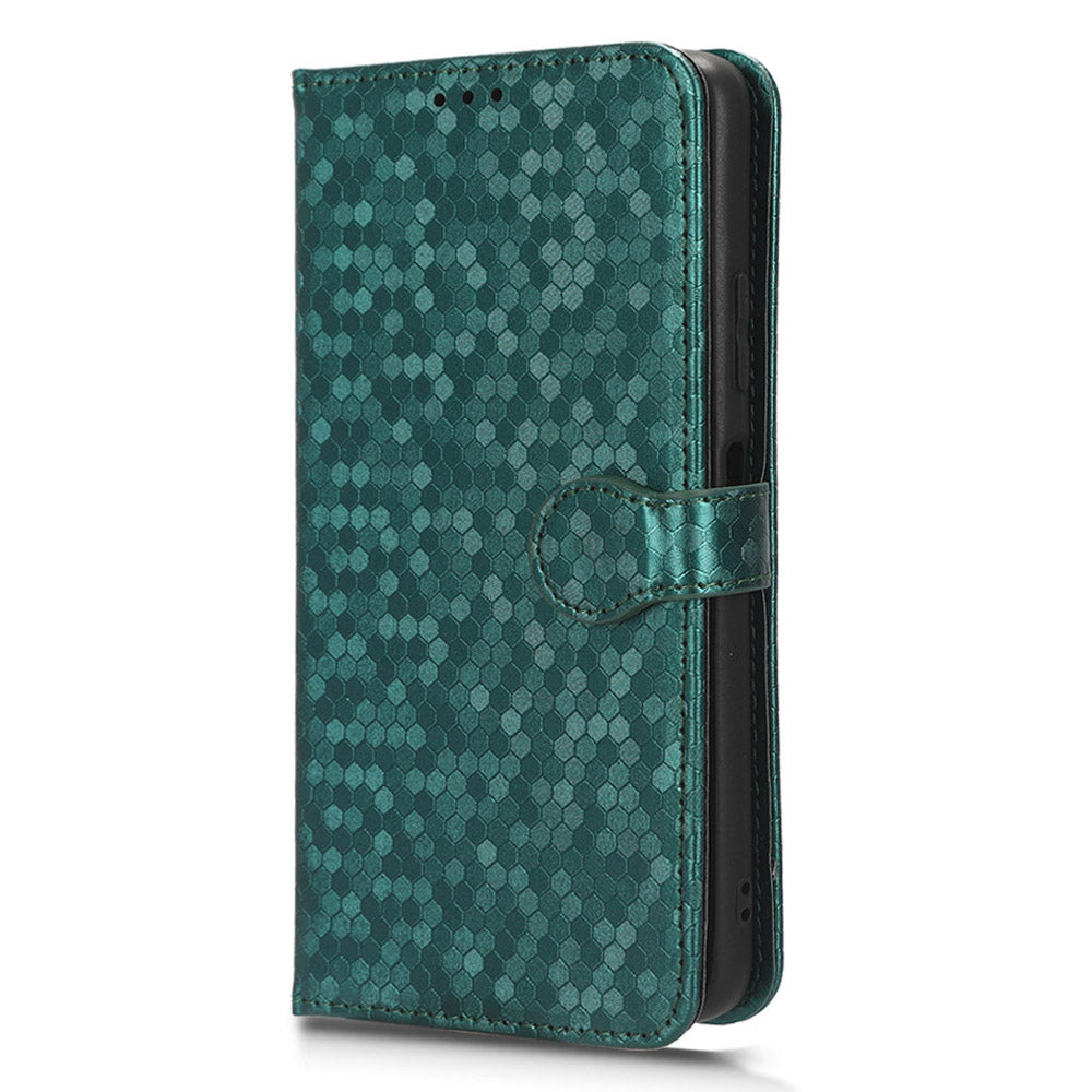 PU Leather Flip Cover for Huawei Enjoy 60 Wallet Phone Case Dot Pattern Imprinted Stand Phone Shell