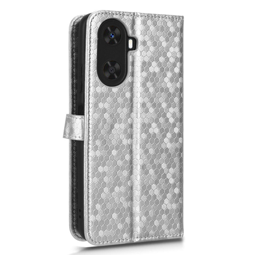 PU Leather Flip Cover for Huawei Enjoy 60 Wallet Phone Case Dot Pattern Imprinted Stand Phone Shell