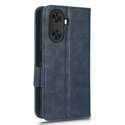 For Huawei Enjoy 60 Anti-Scratch PU Leather Stand Wallet Phone Case Imprinted Triangle Phone Cover