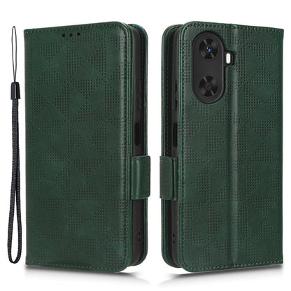 For Huawei Enjoy 60 Anti-Scratch PU Leather Stand Wallet Phone Case Imprinted Triangle Phone Cover