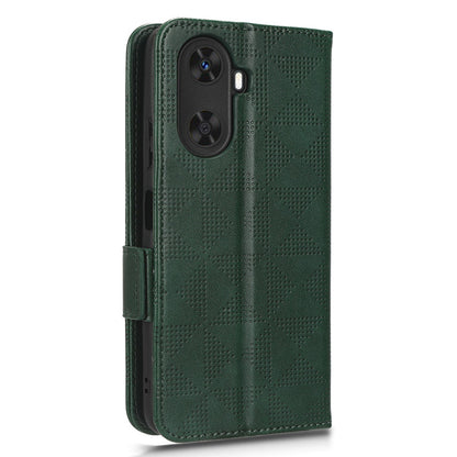 For Huawei Enjoy 60 Anti-Scratch PU Leather Stand Wallet Phone Case Imprinted Triangle Phone Cover