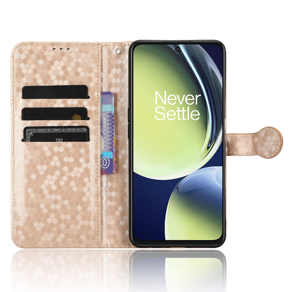 For OnePlus Nord CE 3 Lite 5G / Nord N30 5G PU Leather Cover Dot Pattern Imprinted Stand Wallet Phone Case