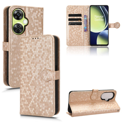 For OnePlus Nord CE 3 Lite 5G / Nord N30 5G PU Leather Cover Dot Pattern Imprinted Stand Wallet Phone Case
