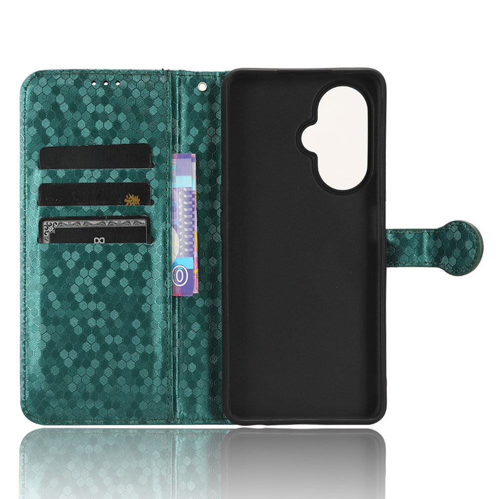For OnePlus Nord CE 3 Lite 5G / Nord N30 5G PU Leather Cover Dot Pattern Imprinted Stand Wallet Phone Case
