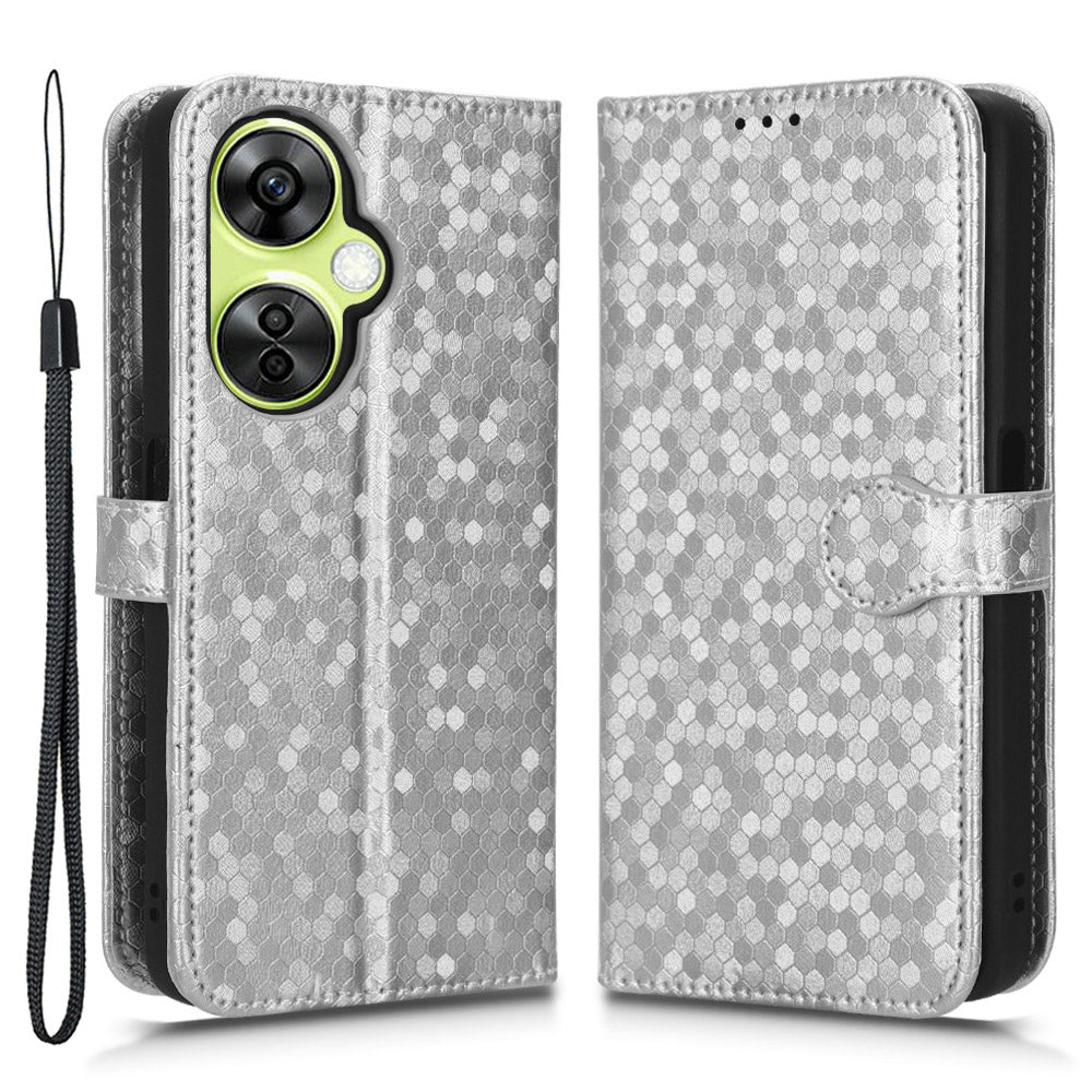 For OnePlus Nord CE 3 Lite 5G / Nord N30 5G PU Leather Cover Dot Pattern Imprinted Stand Wallet Phone Case