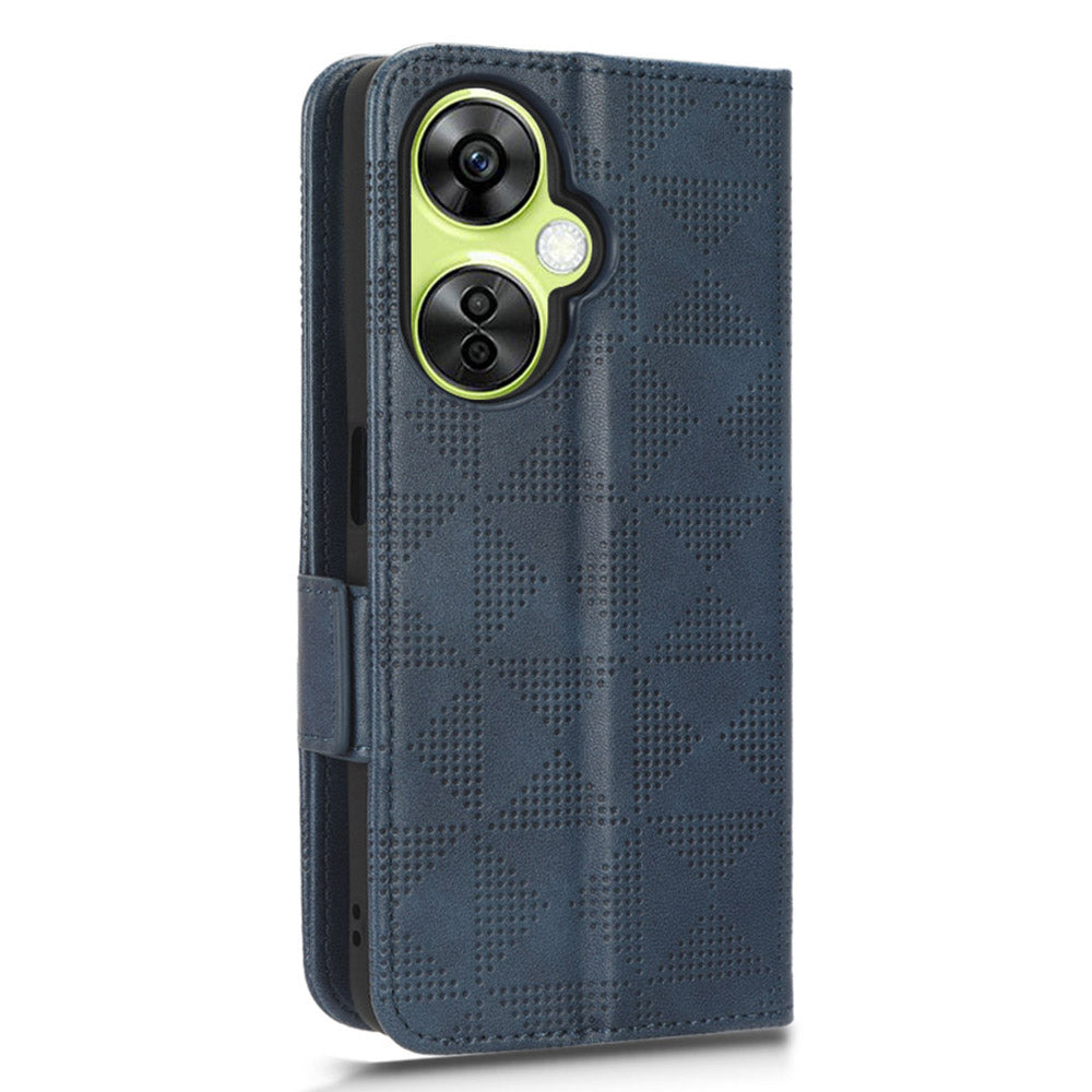 For OnePlus Nord CE 3 Lite 5G / Nord N30 5G Phone Case Imprinted Triangle Stand Wallet PU Leather Cover