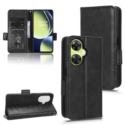 For OnePlus Nord CE 3 Lite 5G / Nord N30 5G Phone Case Imprinted Triangle Stand Wallet PU Leather Cover