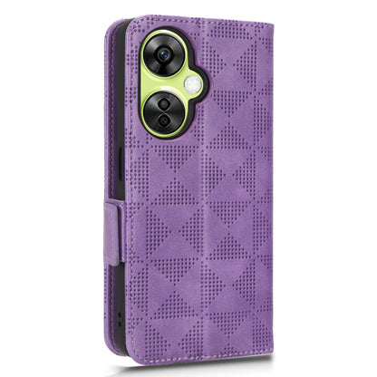 For OnePlus Nord CE 3 Lite 5G / Nord N30 5G Phone Case Imprinted Triangle Stand Wallet PU Leather Cover