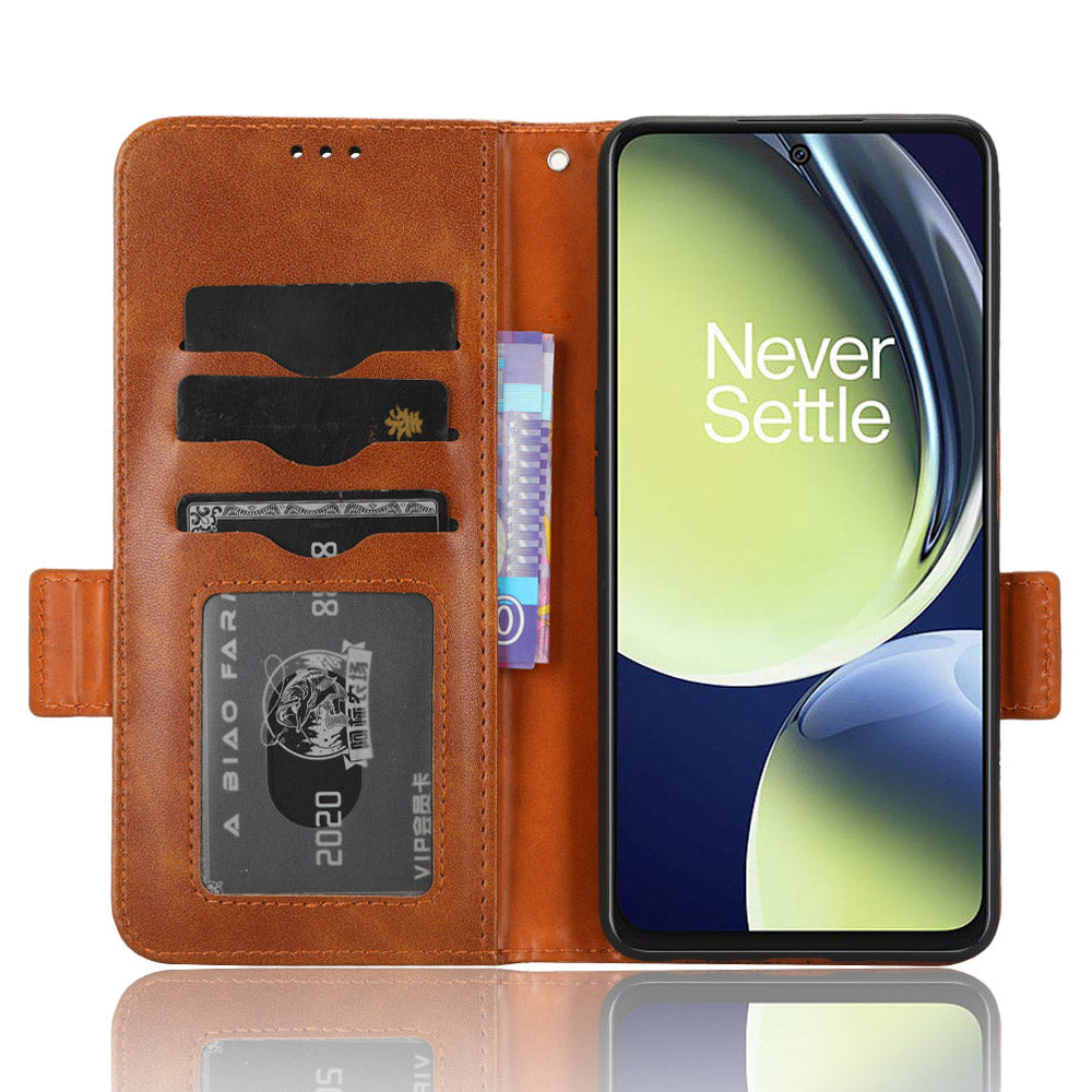 For OnePlus Nord CE 3 Lite 5G / Nord N30 5G Phone Case Imprinted Triangle Stand Wallet PU Leather Cover