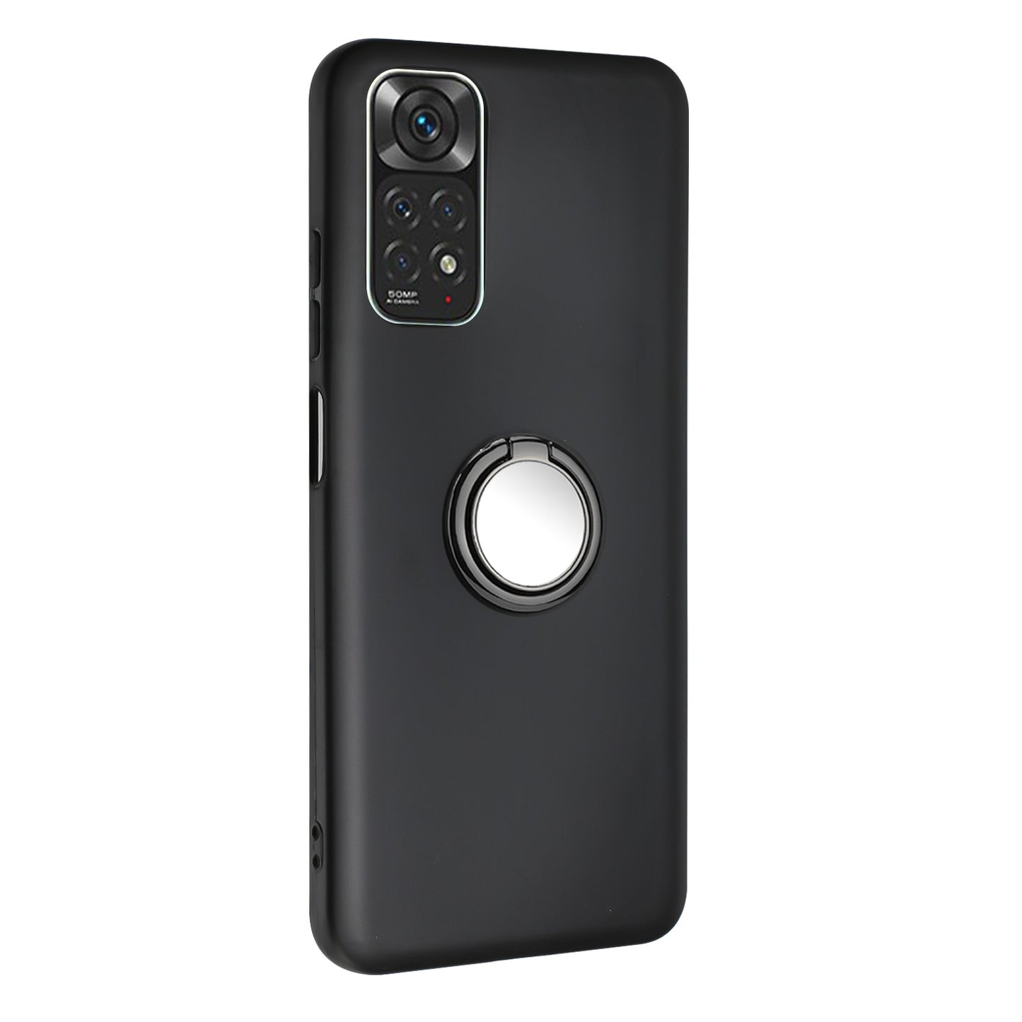 Matte TPU Phone Case for Xiaomi Redmi Note 12 Pro 4G / 11 Pro 4G (MediaTek) / Note 11 Pro 5G (Qualcomm) Ring Kickstand Cover Works for Magnetic Car Mount