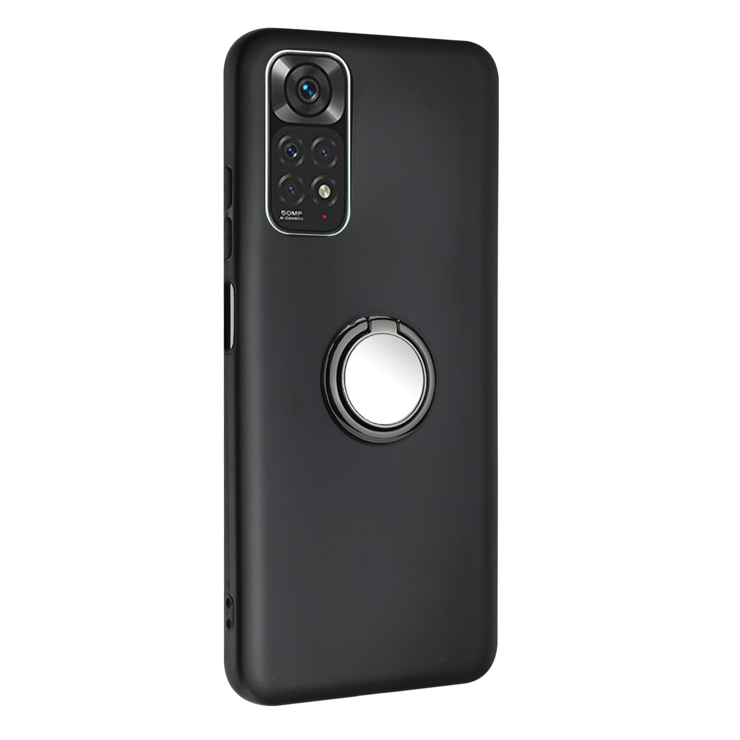 Matte TPU Phone Case for Xiaomi Redmi Note 12 Pro 4G / 11 Pro 4G (MediaTek) / Note 11 Pro 5G (Qualcomm) Ring Kickstand Cover Works for Magnetic Car Mount