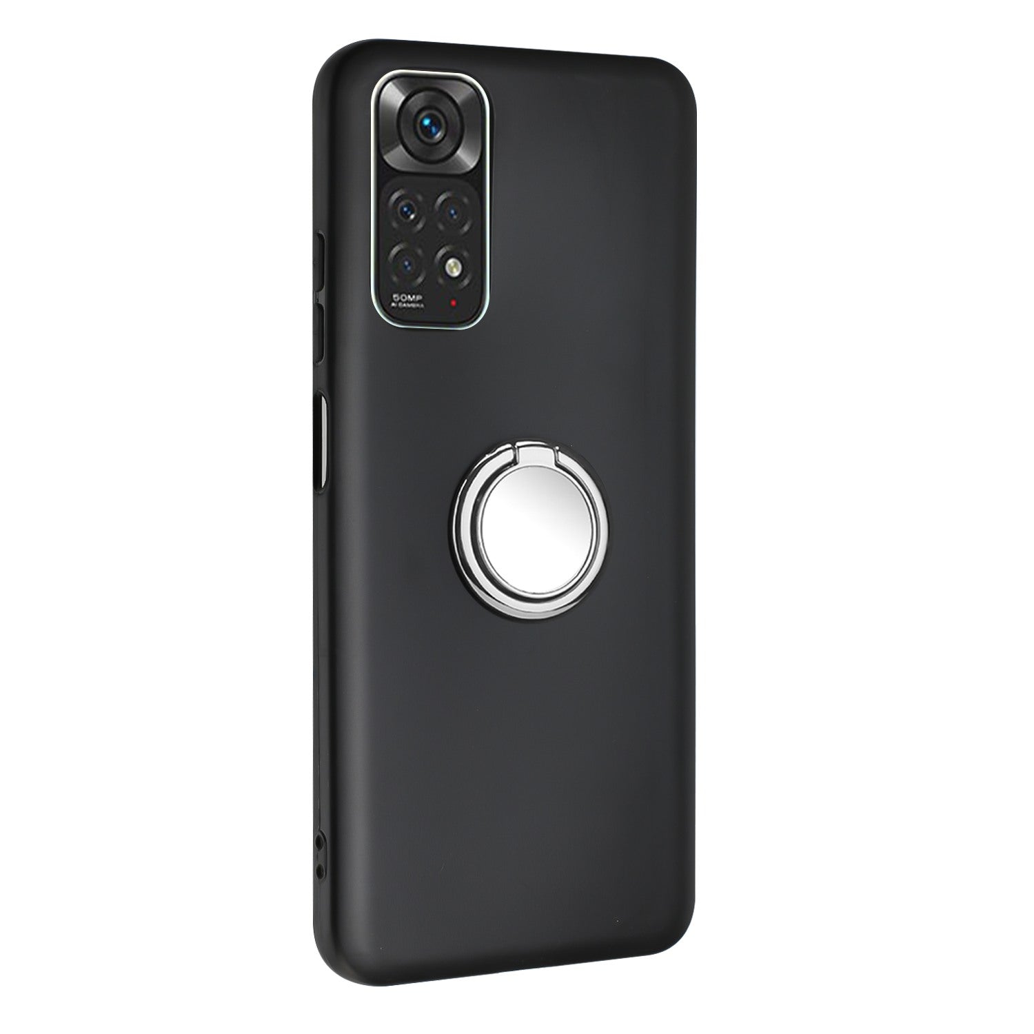 Matte TPU Phone Case for Xiaomi Redmi Note 12 Pro 4G / 11 Pro 4G (MediaTek) / Note 11 Pro 5G (Qualcomm) Ring Kickstand Cover Works for Magnetic Car Mount