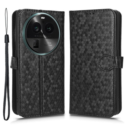 PU Leather Cover for Oppo Find X6 Pro Dot Pattern Imprinted Wallet Phone Case with Stand