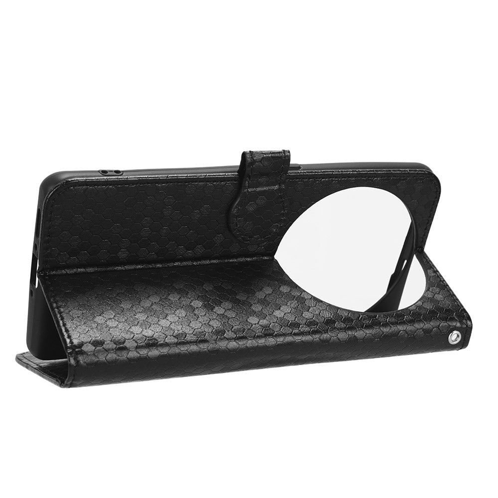 PU Leather Cover for Oppo Find X6 Pro Dot Pattern Imprinted Wallet Phone Case with Stand