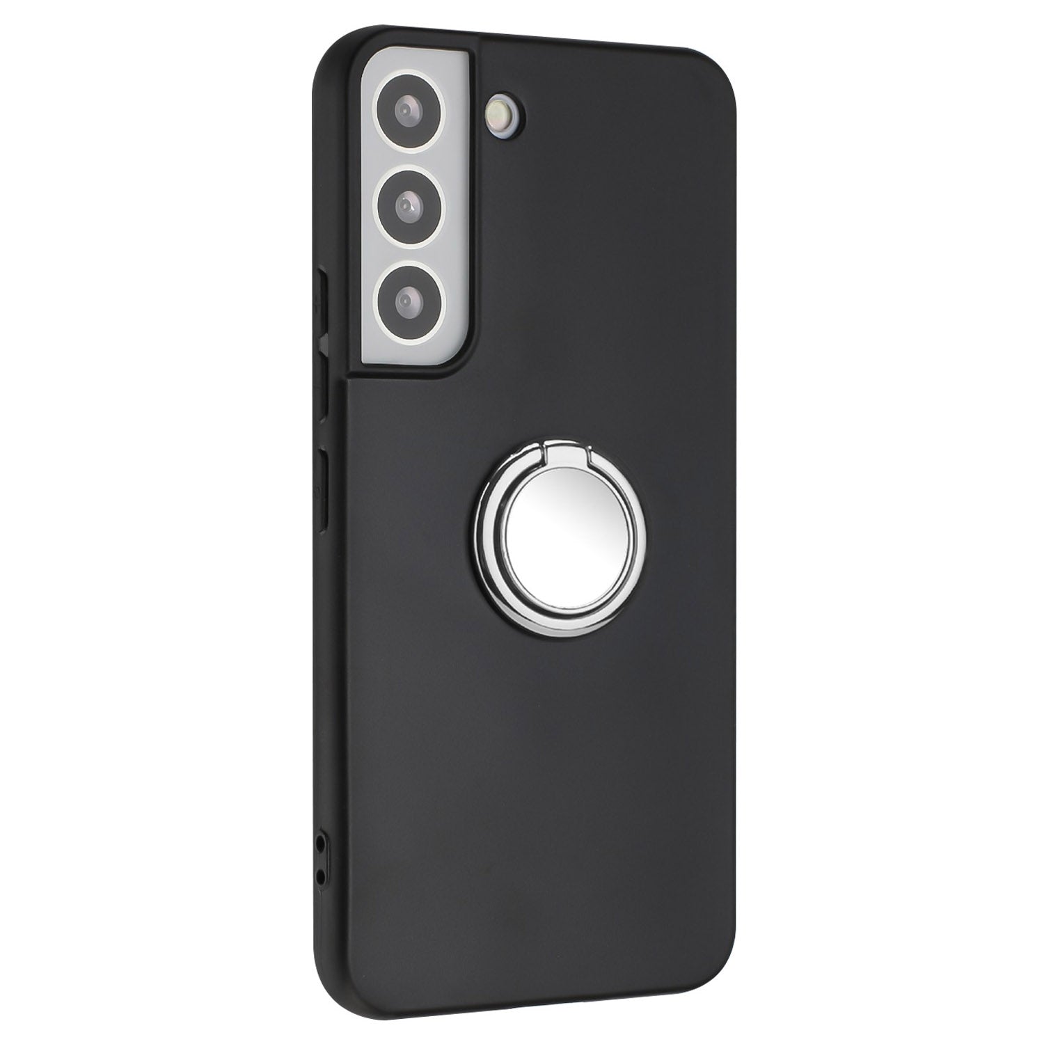 Ring Kickstand Matte Cover for Samsung Galaxy S22+ 5G TPU Phone Case Works for Magnetic Car Mount