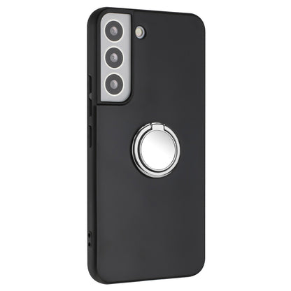 Ring Kickstand Matte Cover for Samsung Galaxy S22+ 5G TPU Phone Case Works for Magnetic Car Mount