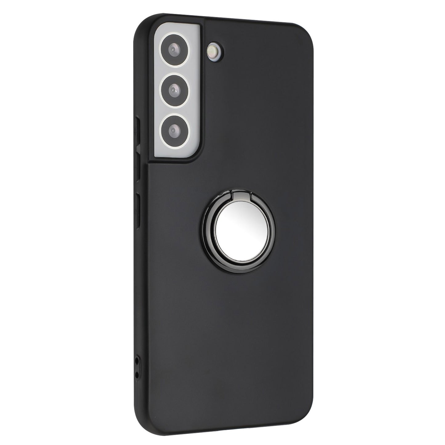 Ring Kickstand Cover for Samsung Galaxy S22 5G Anti-drop Matte TPU Phone Case Works for Magnetic Car Mount