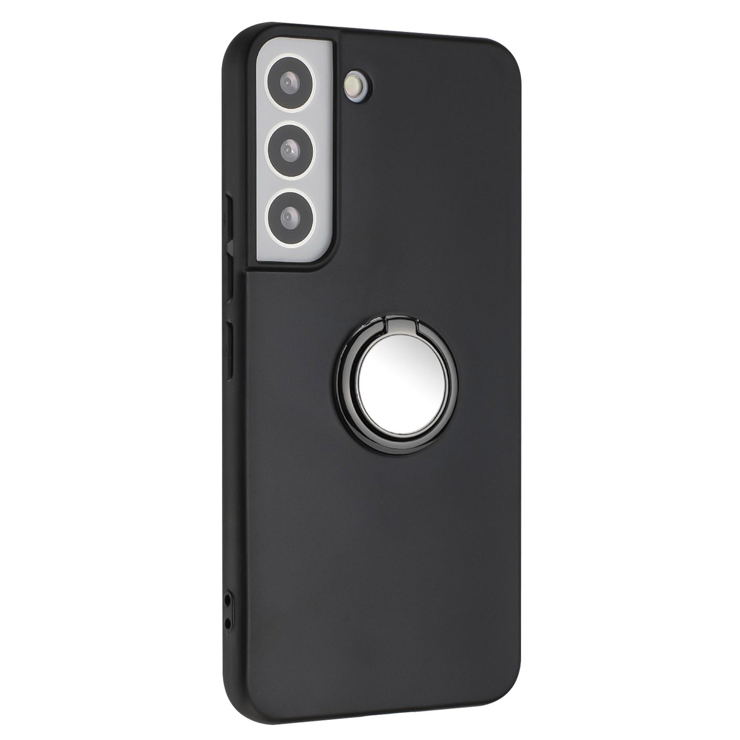 Ring Kickstand Cover for Samsung Galaxy S22 5G Anti-drop Matte TPU Phone Case Works for Magnetic Car Mount