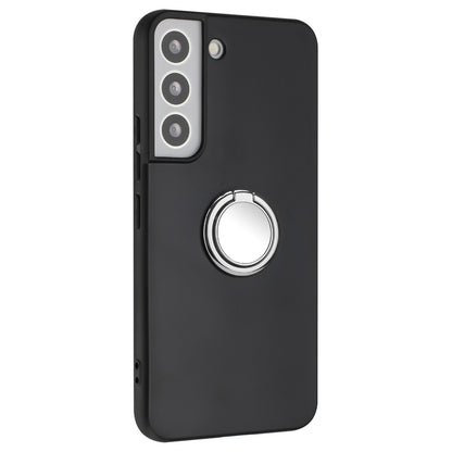 Ring Kickstand Cover for Samsung Galaxy S22 5G Anti-drop Matte TPU Phone Case Works for Magnetic Car Mount