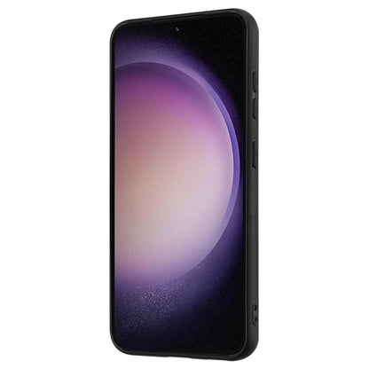 Shockproof Back Cover for Samsung Galaxy S23+ TPU Matte Phone Case with Ring Kickstand