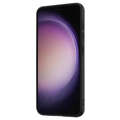 Shockproof Back Cover for Samsung Galaxy S23+ TPU Matte Phone Case with Ring Kickstand