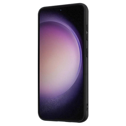 Anti-fall Back Cover for Samsung Galaxy S23 TPU Matte Phone Case with Ring Kickstand