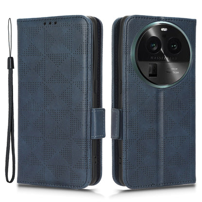 For Oppo Find X6 Pro Anti-fingerprint Phone Cover Wallet PU Leather Phone Shell Imprinted Triangle Stand Case