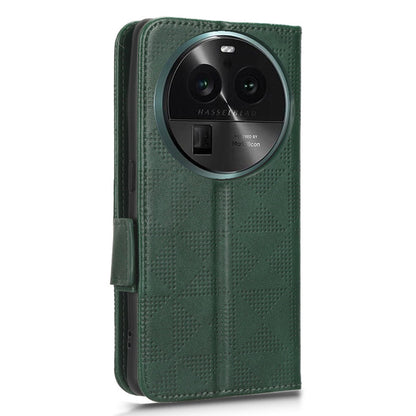 For Oppo Find X6 Pro Anti-fingerprint Phone Cover Wallet PU Leather Phone Shell Imprinted Triangle Stand Case