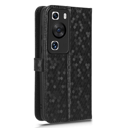 For Huawei P60 / P60 Pro Shockproof Case PU Leather Flip Cover Dot Pattern Imprinted Phone Case with Wallet