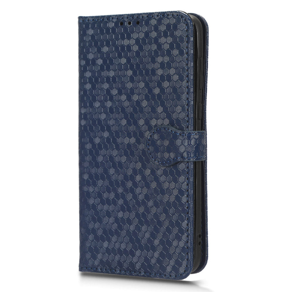 For Huawei P60 / P60 Pro Shockproof Case PU Leather Flip Cover Dot Pattern Imprinted Phone Case with Wallet