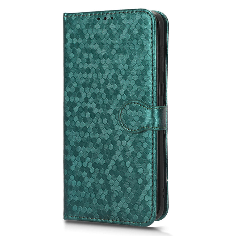 For Huawei P60 / P60 Pro Shockproof Case PU Leather Flip Cover Dot Pattern Imprinted Phone Case with Wallet
