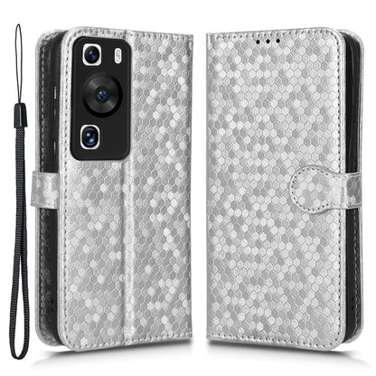 For Huawei P60 / P60 Pro Shockproof Case PU Leather Flip Cover Dot Pattern Imprinted Phone Case with Wallet