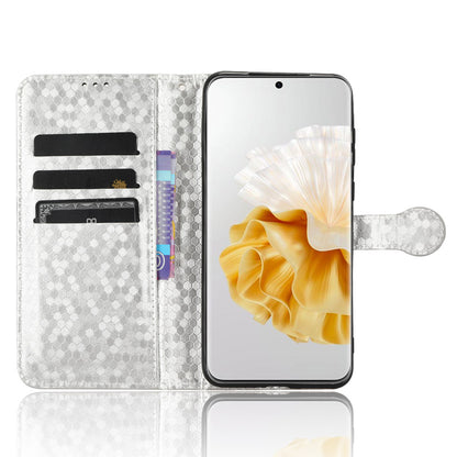 For Huawei P60 / P60 Pro Shockproof Case PU Leather Flip Cover Dot Pattern Imprinted Phone Case with Wallet