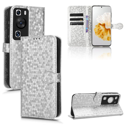 For Huawei P60 / P60 Pro Shockproof Case PU Leather Flip Cover Dot Pattern Imprinted Phone Case with Wallet