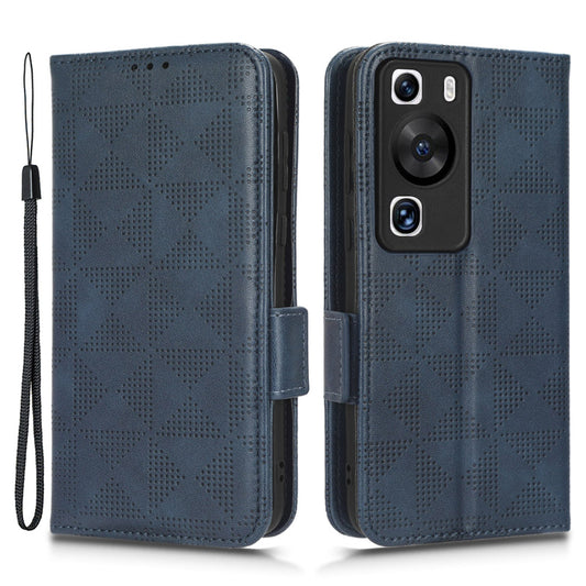 For Huawei P60 Pro / P60 Anti-Dust Phone Shell PU Leather Phone Case Imprinted Triangle Stand Wallet Cover