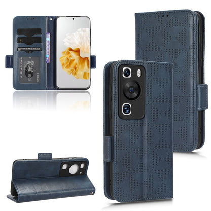 For Huawei P60 Pro / P60 Anti-Dust Phone Shell PU Leather Phone Case Imprinted Triangle Stand Wallet Cover