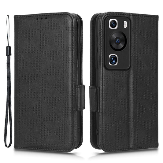 For Huawei P60 Pro / P60 Anti-Dust Phone Shell PU Leather Phone Case Imprinted Triangle Stand Wallet Cover
