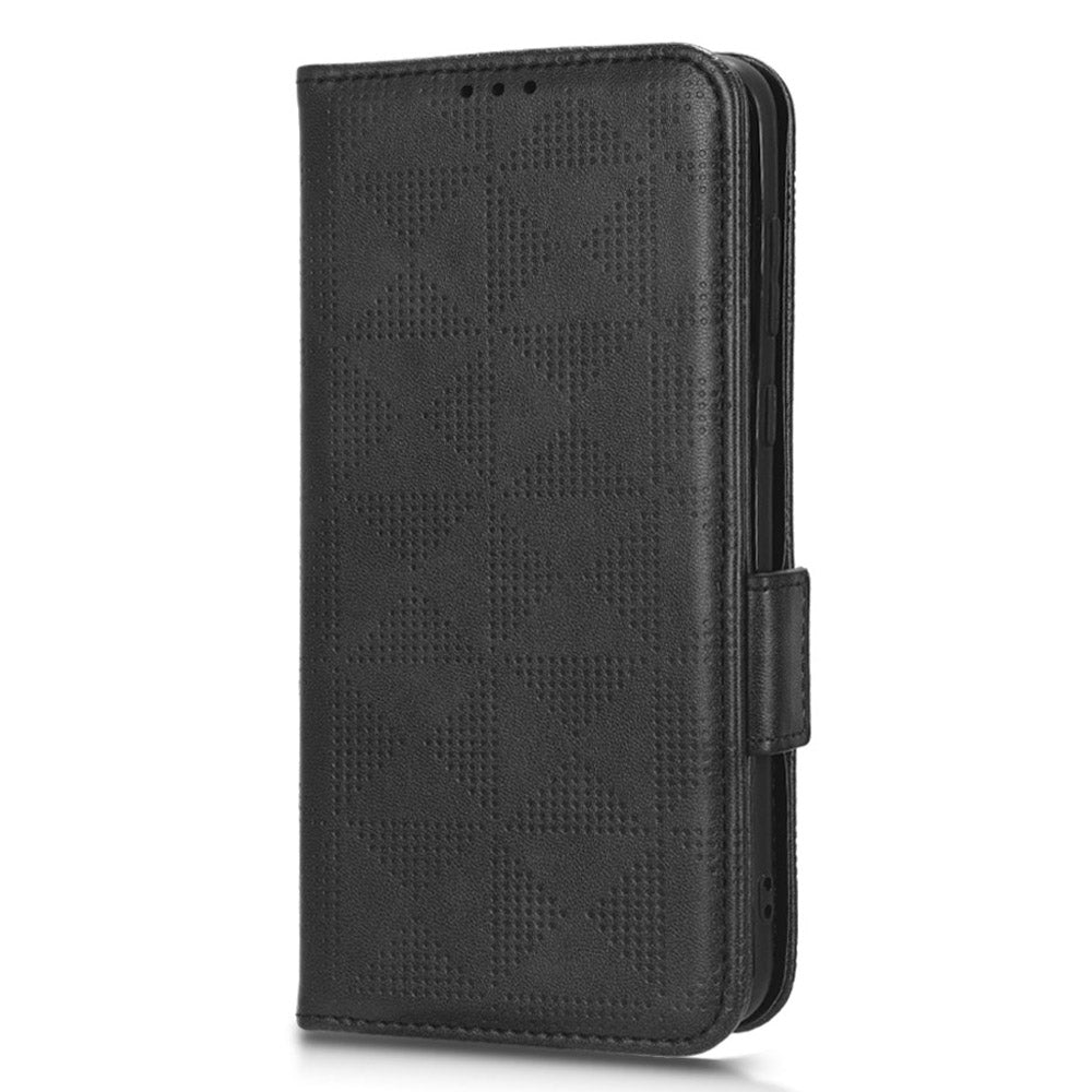 For Huawei P60 Pro / P60 Anti-Dust Phone Shell PU Leather Phone Case Imprinted Triangle Stand Wallet Cover