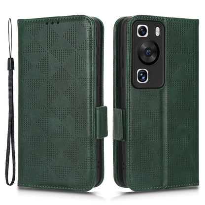 For Huawei P60 Pro / P60 Anti-Dust Phone Shell PU Leather Phone Case Imprinted Triangle Stand Wallet Cover